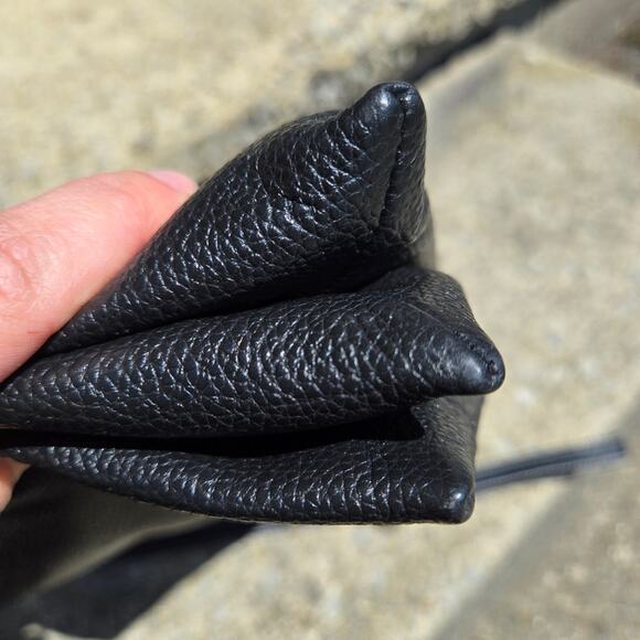 J Jill Crossbody bag Black Pebble Leather Purse - Picture 9 of 13